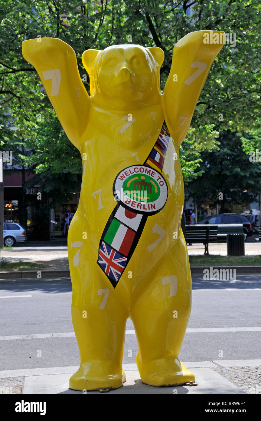 Buddy Bear, WELCOME TO BERLIN, United Buddy Bears, Berlin, Germany, Europe Stock Photo