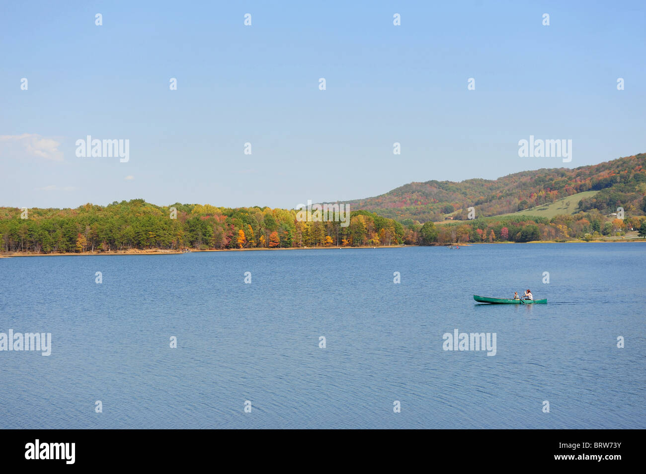 USA Maryland MD Western Rocky Gap State Park boating on the lake in the