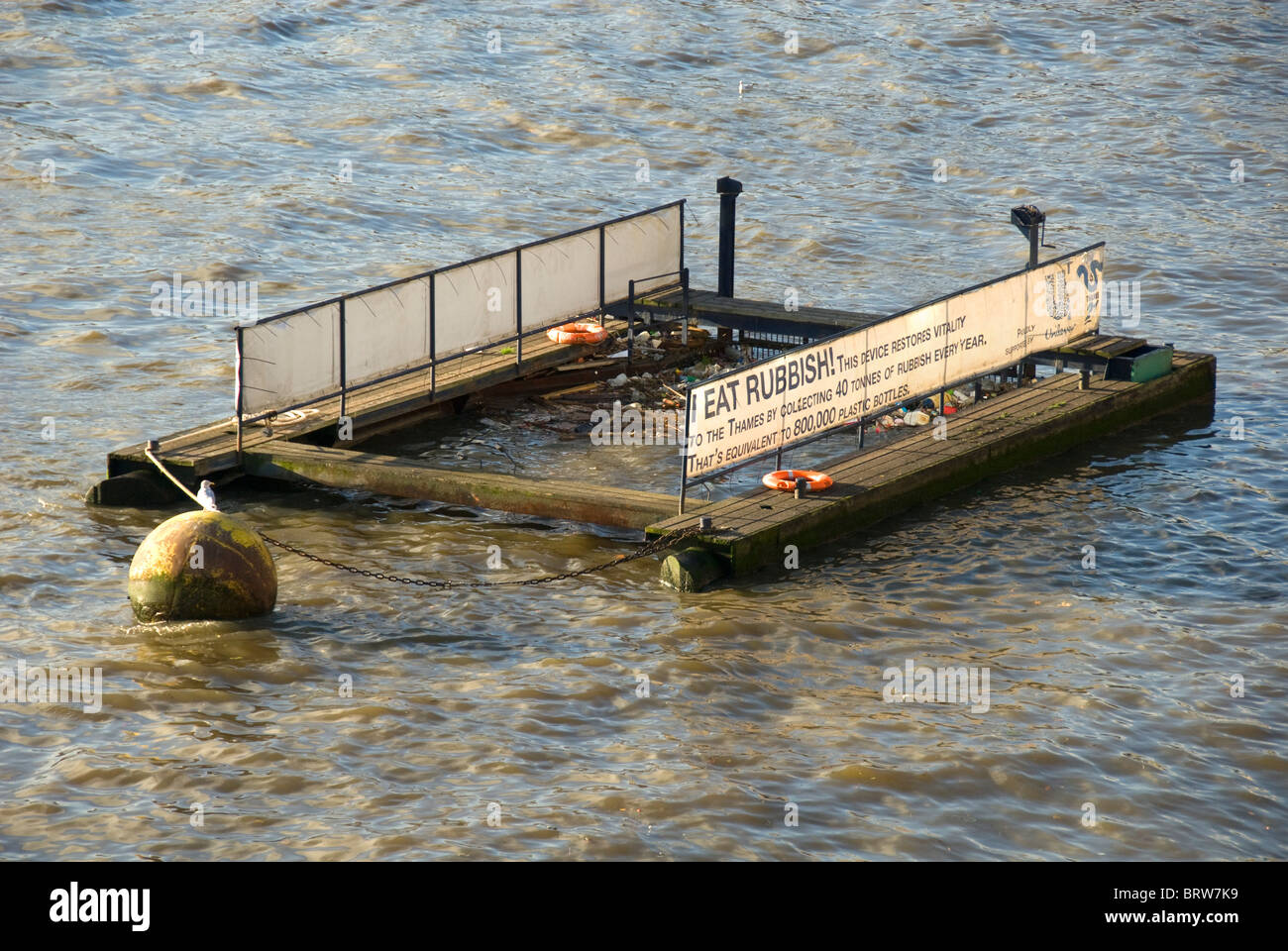 Rubbish barge, River Thames, London, UK Stock Photo Alamy