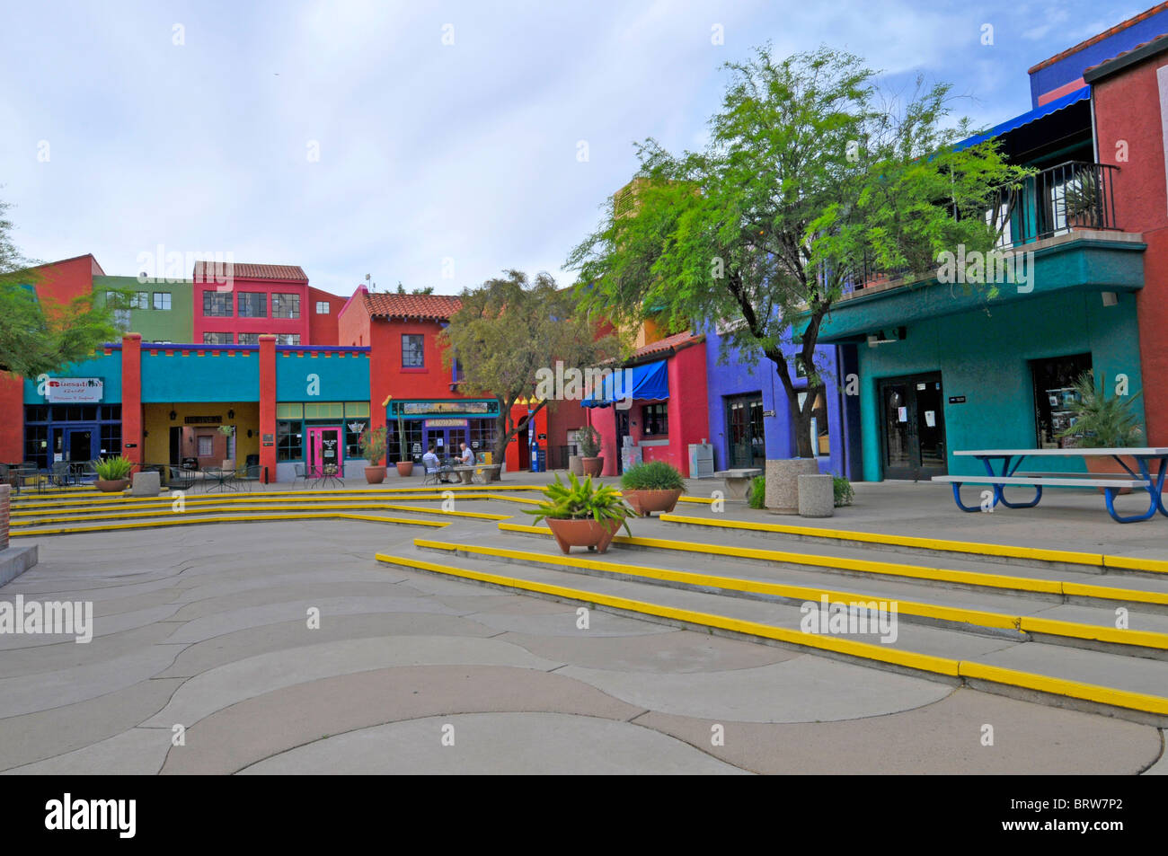Colorful Placita Village Downtown Tucson Arizona Stock Photo - Alamy