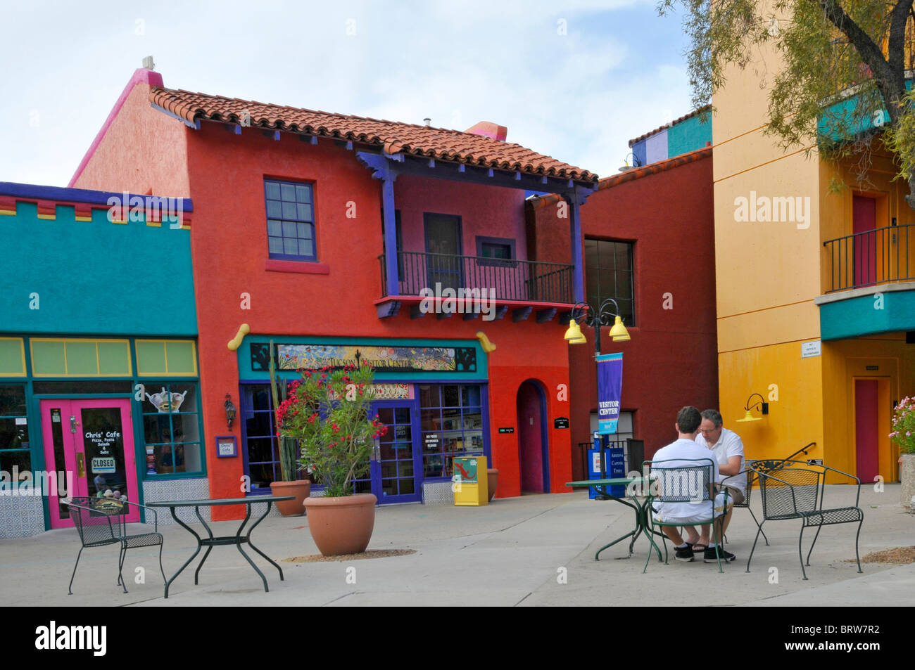 Colorful Placita Village Downtown Tucson Arizona Stock Photo - Alamy