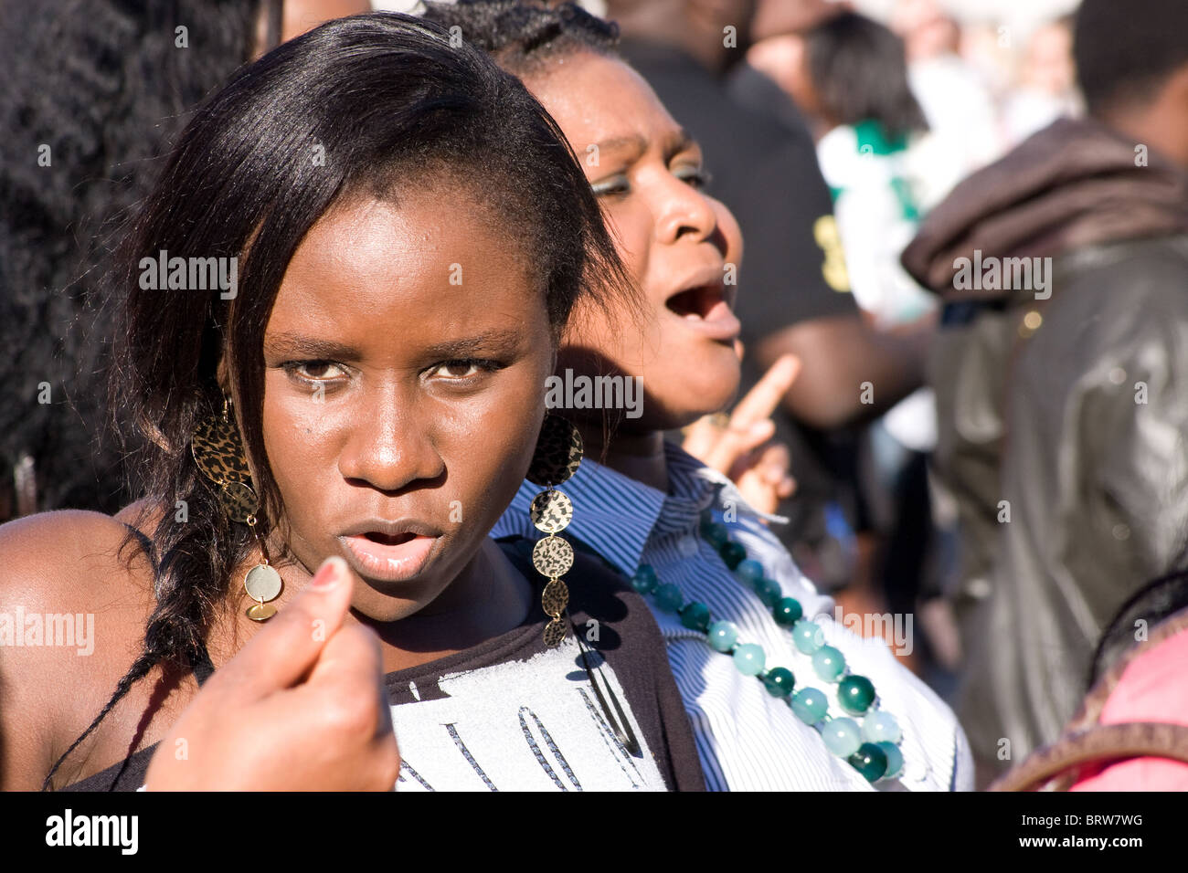 Nigeria 50th anniversary of independence celebration Trafalgar Square Sq London England Europe Stock Photo