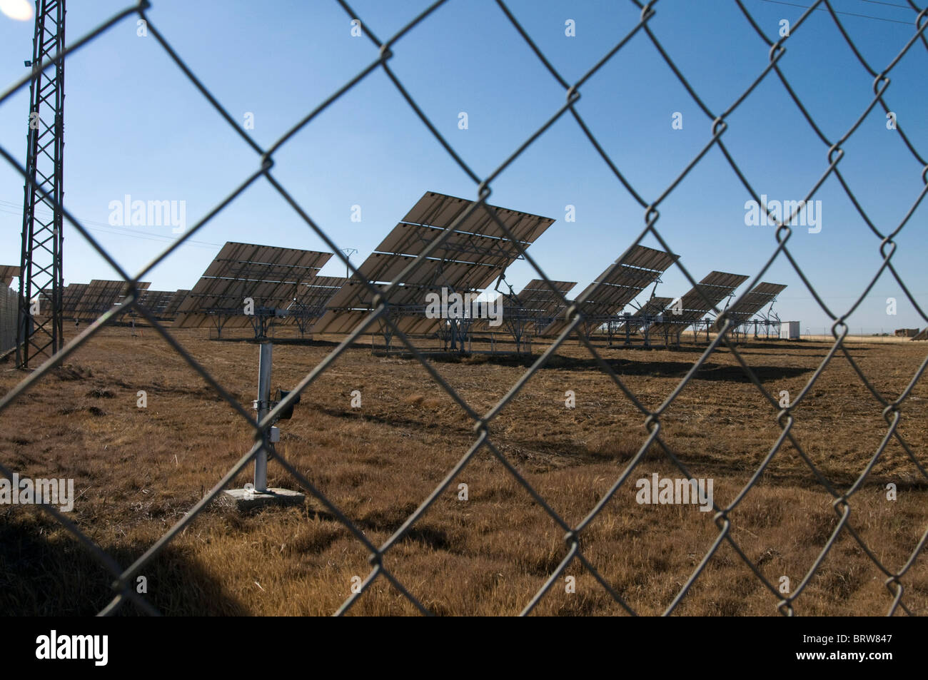 solar power station in the Zamora region, northern Spain Stock Photo ...