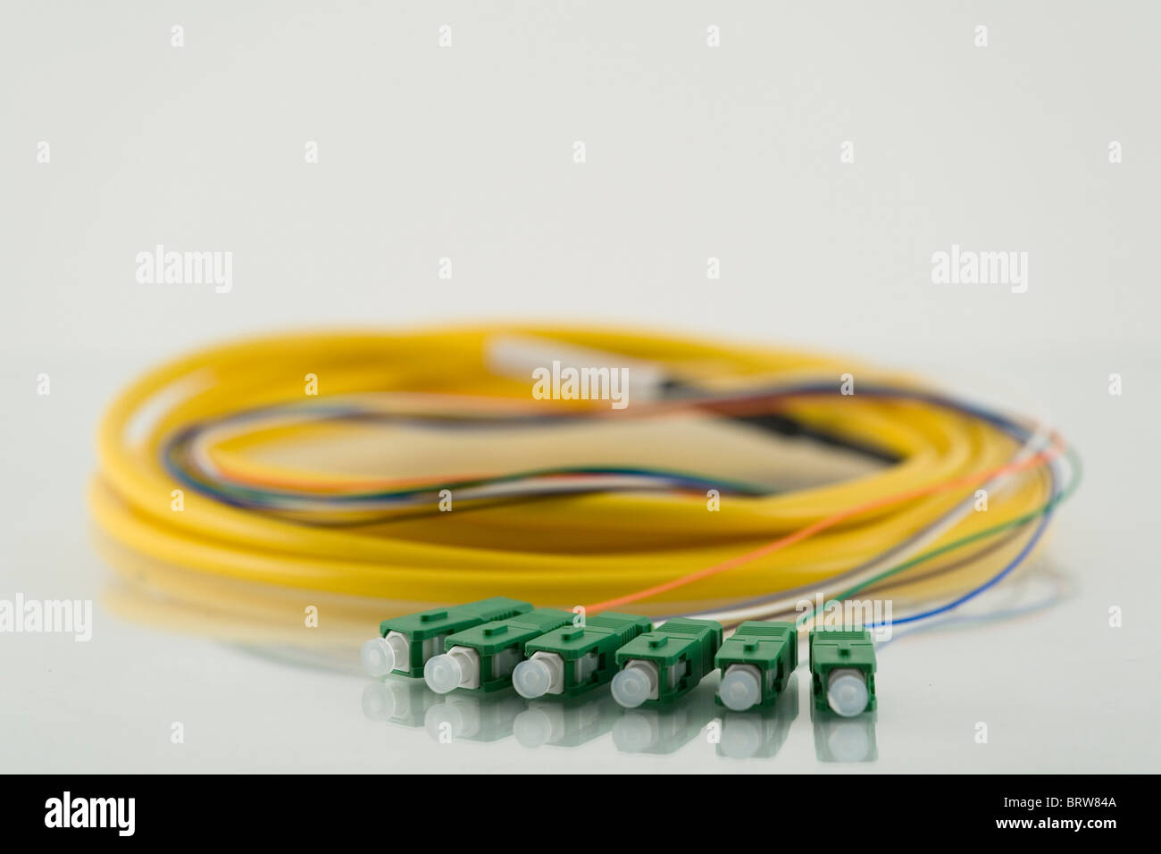 Cables, connectors, close up, macro, studio, green Stock Photo Alamy