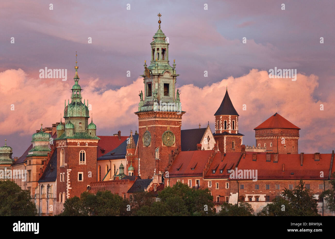Wawel castle in Cracow, Poland Stock Photo