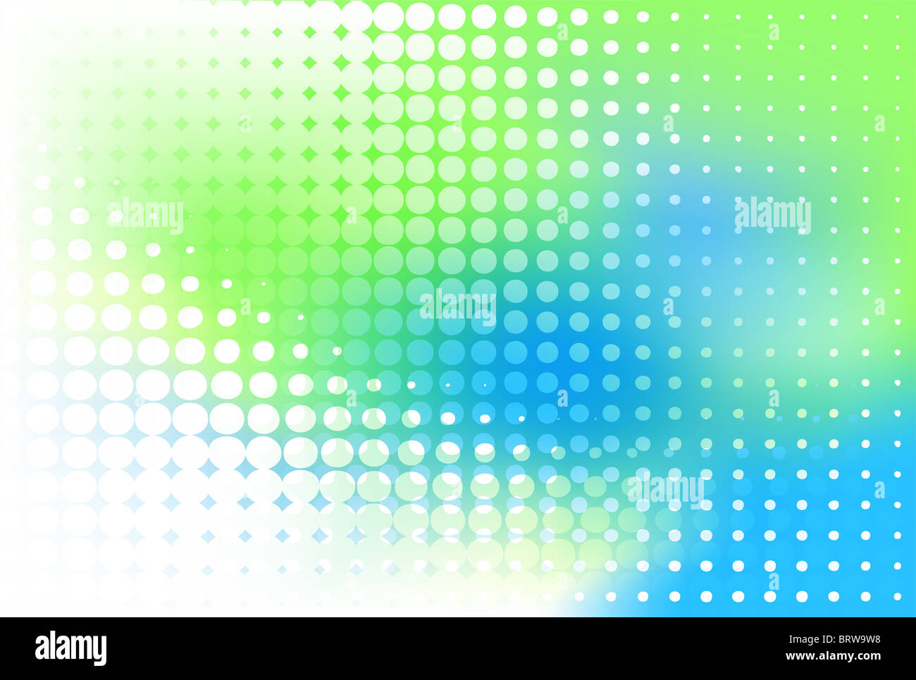 Abstract background halftone design in blue and green Stock Photo
