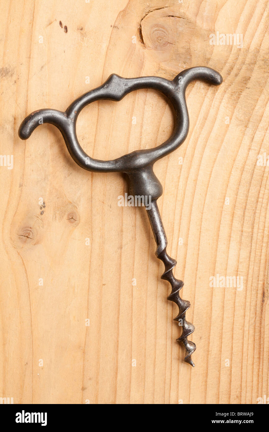 photo shot of vintage corkscrew Stock Photo
