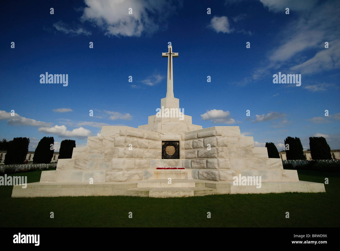 Tyne Cot Cemetery, Ypres, Belgium Stock Photo