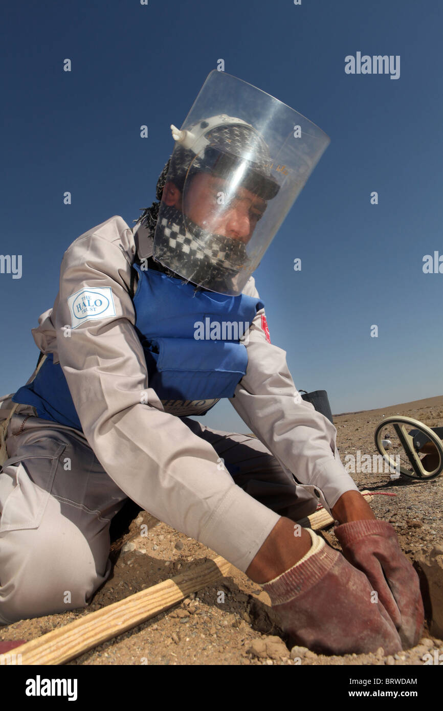 Halo trust clears minefields in Afghanistan Stock Photo
