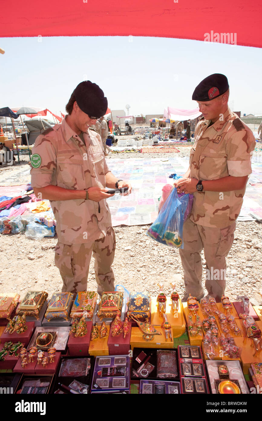 souvenir market outside military base in Uruzgan Stock Photo Alamy
