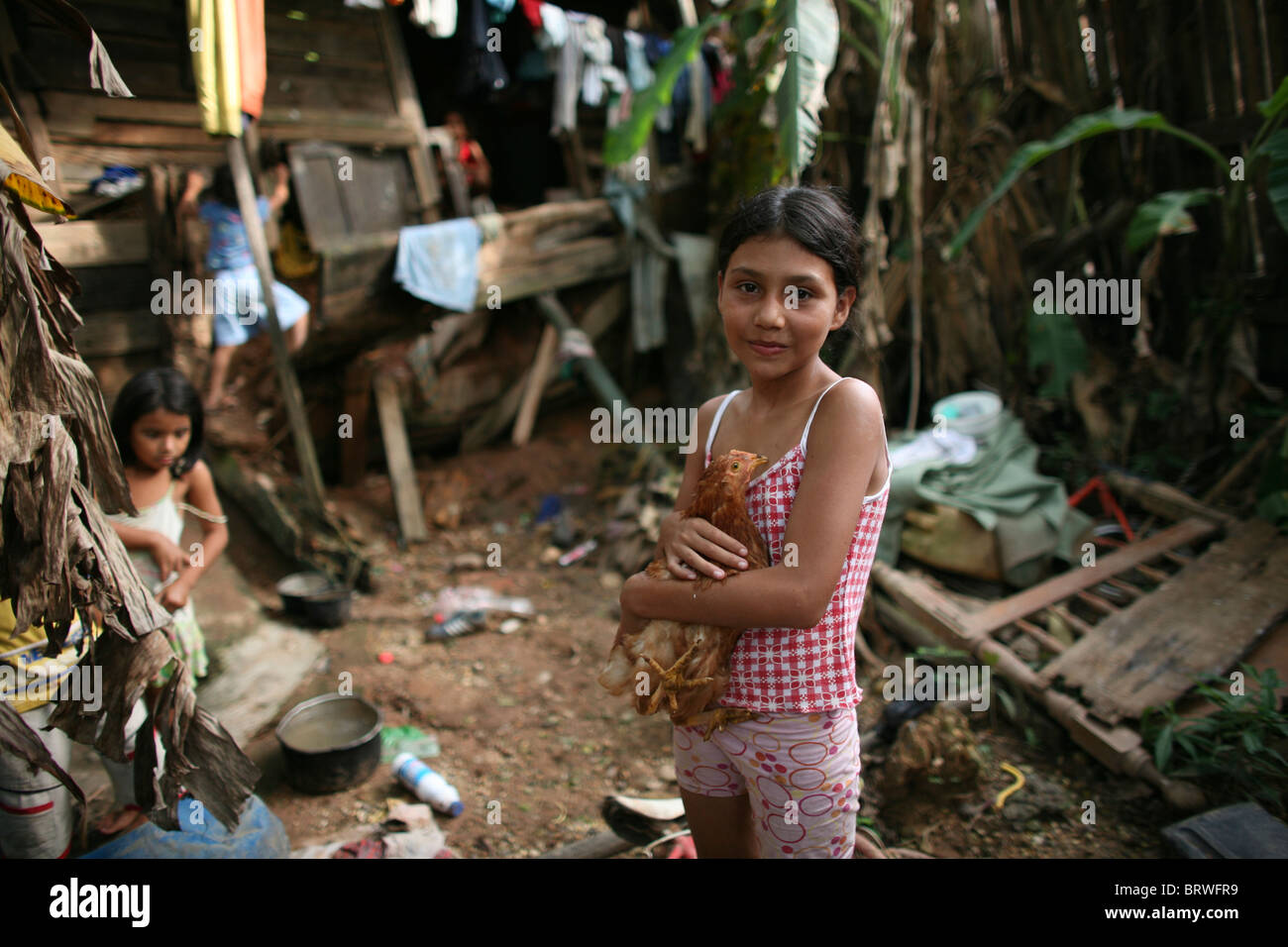slum inhabitants in Colombia Stock Photo