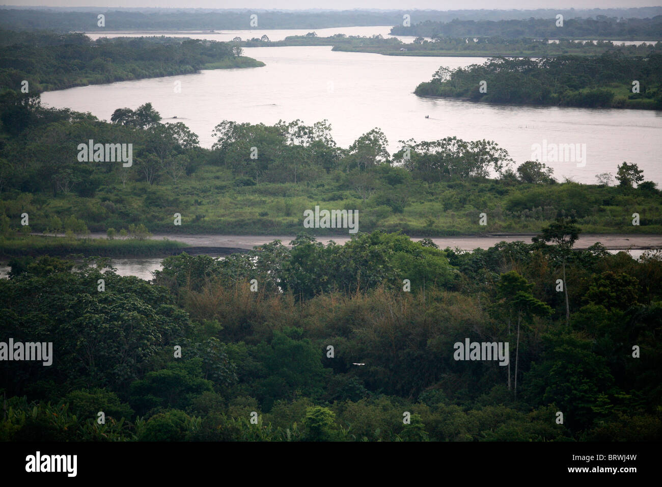 latin arial view north america river Colombia Stock Photo