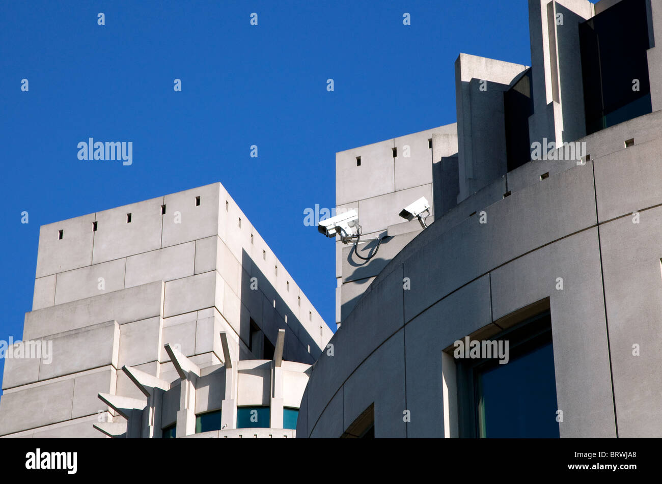 CCTV cameras on SIS Building (MI6), London Stock Photo