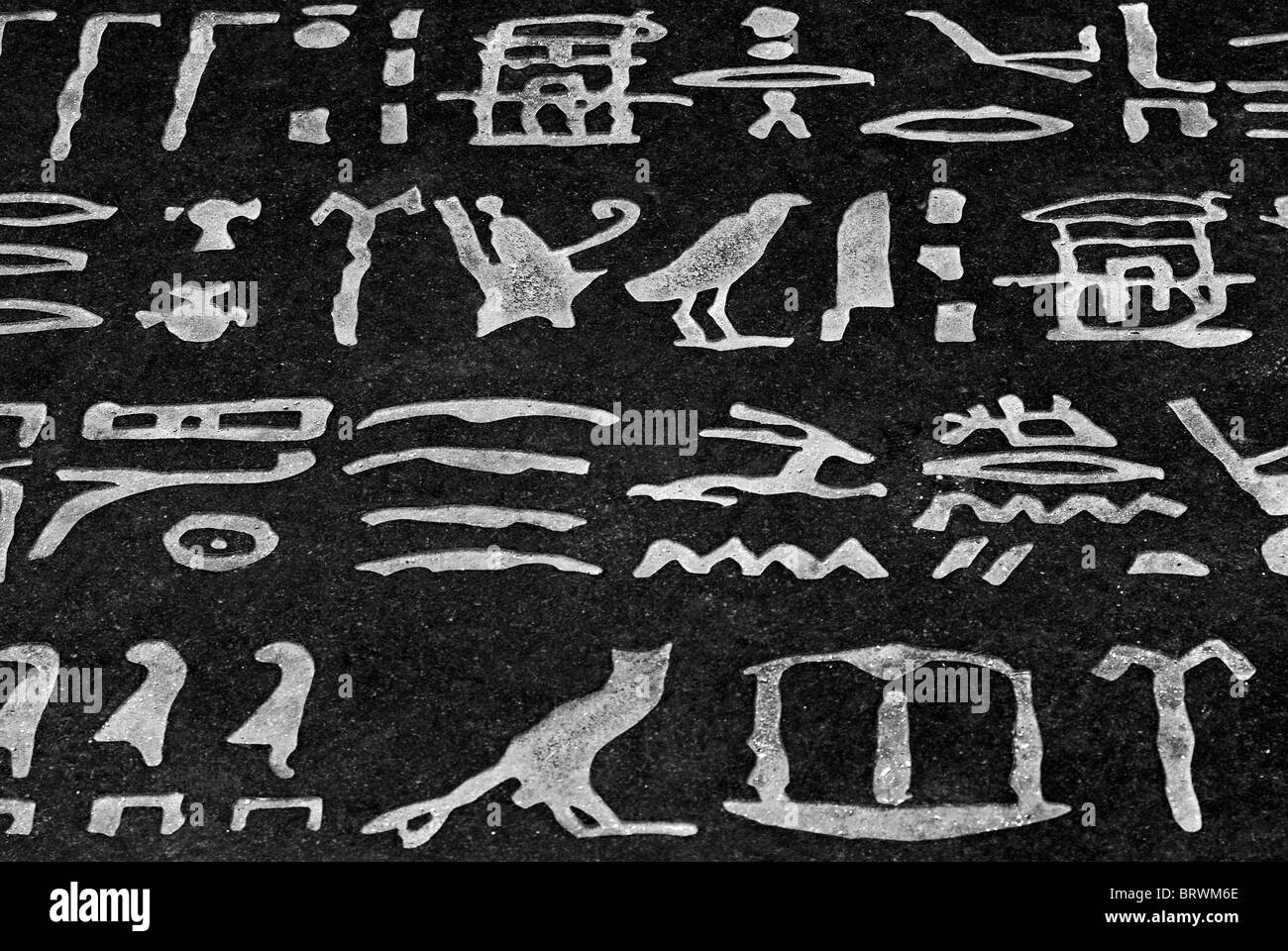 France, Midi-Pyrenees: Hieroglyph monument in Figeac Stock Photo