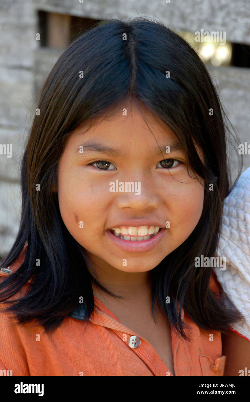 BOLIVIA    Alto Beni. Girl of Remolinos. photograph by Sean Sprague Stock Photo