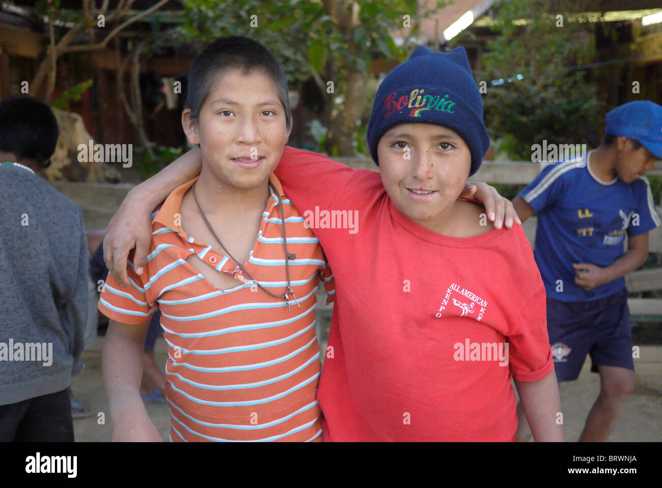 BOLIVIA Amanecer shelter for street children, Cochabamba. photograph by Sean Sprague Stock Photo
