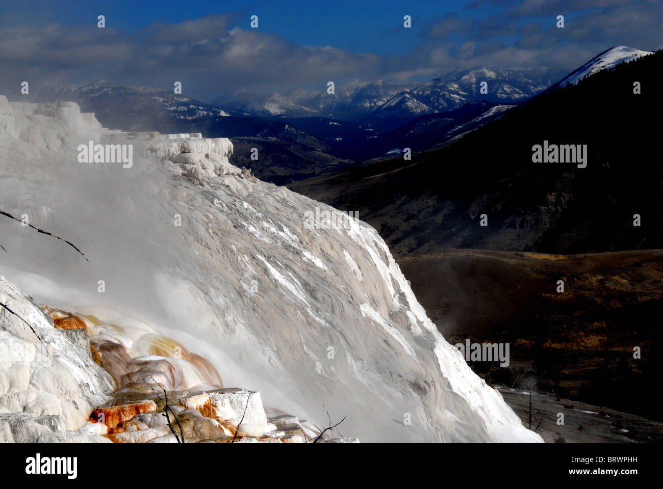 Mammoth Hot Springs, Yellowstone National Park, Montana, USA Stock Photo