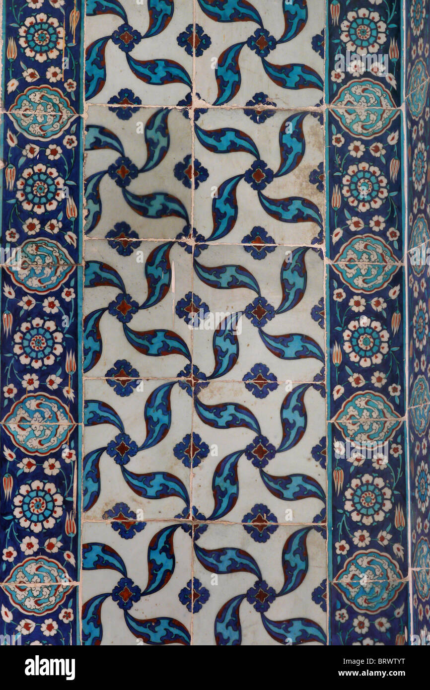 Turkey Mosque Of Rustem Pasha Istanbul Detail Of Iznik Tile Photo By