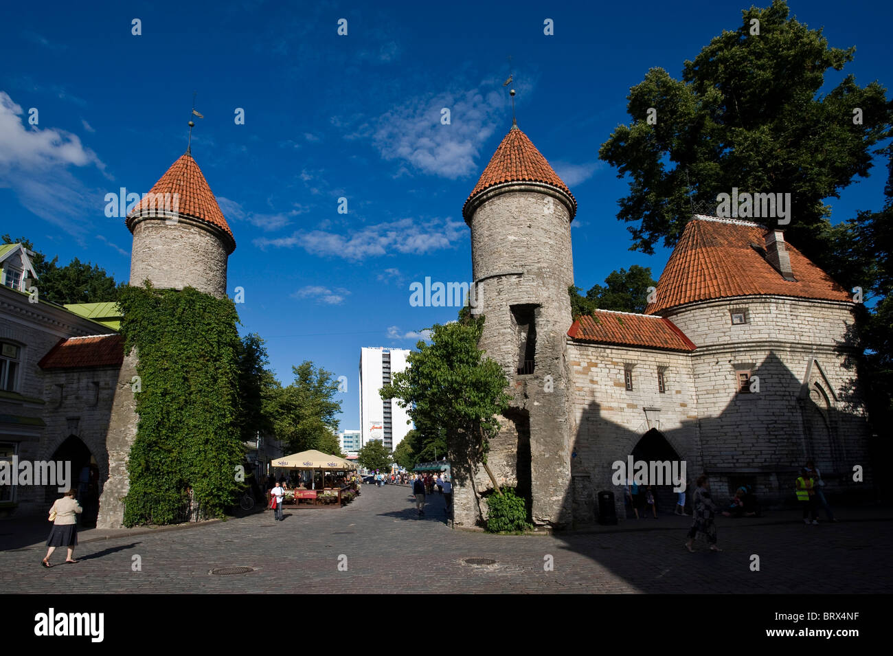 Town gate, Tallinn, Estonia, Baltic States Stock Photo