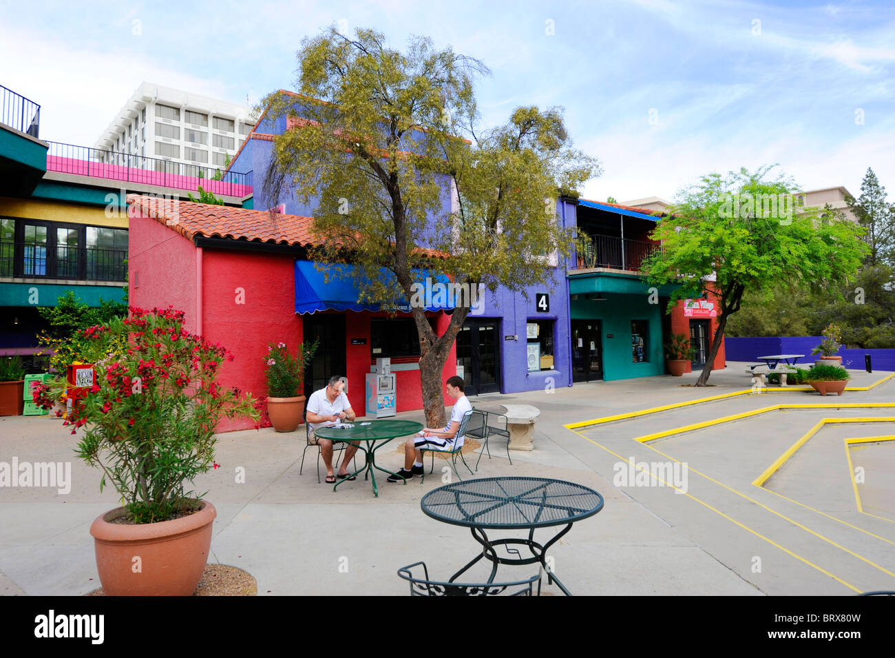 Colorful Placita Village Downtown Tucson Arizona Stock Photo - Alamy