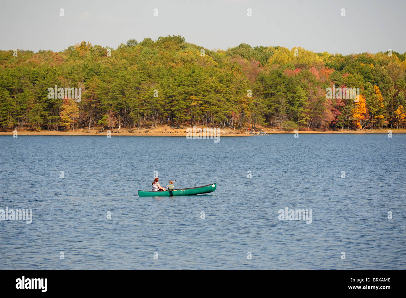 USA Maryland MD Western Rocky Gap State Park boating on the lake in the