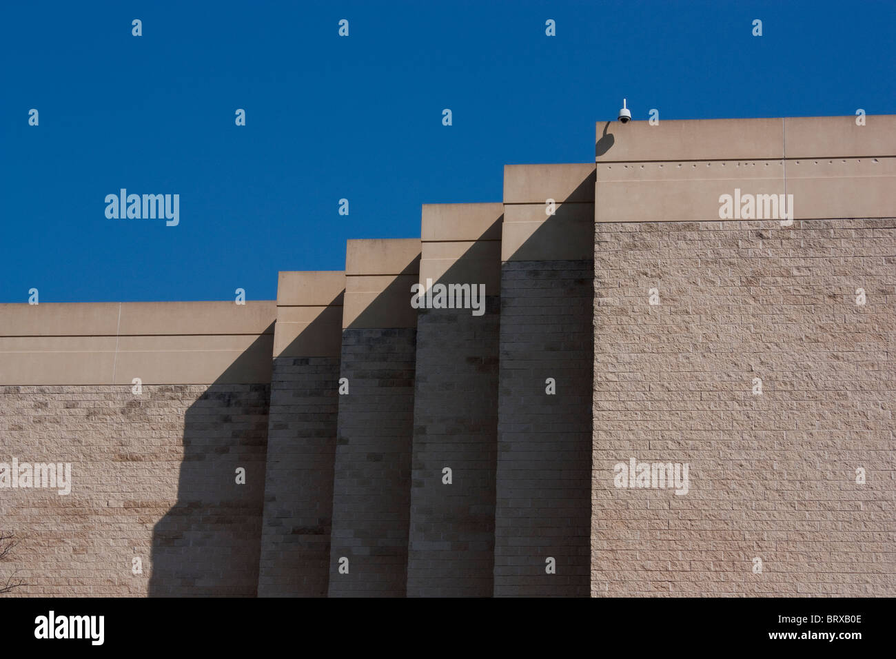 Security Wall with Video Surveillance Camera Stock Photo