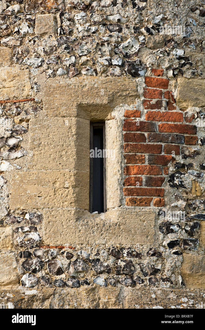 Narrow window in the gatehouse of Donnington Castle near Newbury Berkshire Stock Photo