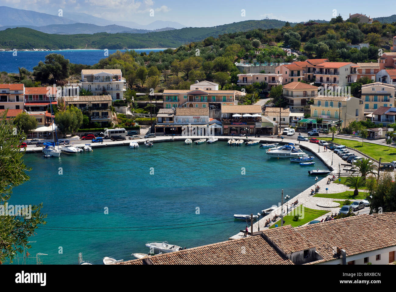 Kassiopi Village Bay Harbour Corfu Ionian Islands Greece Stock Photo 