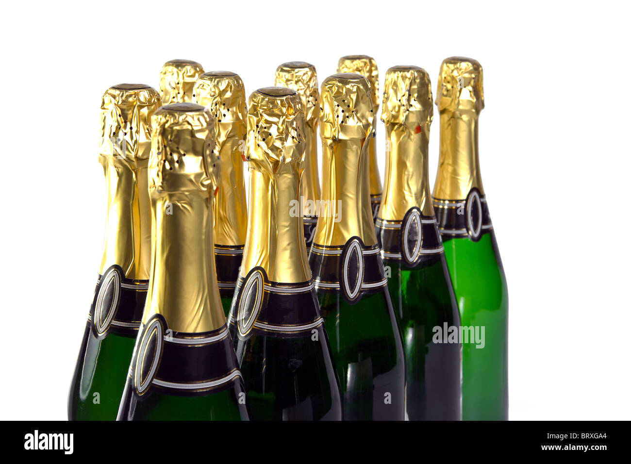 Sparkling wine bottles Stock Photo - Alamy