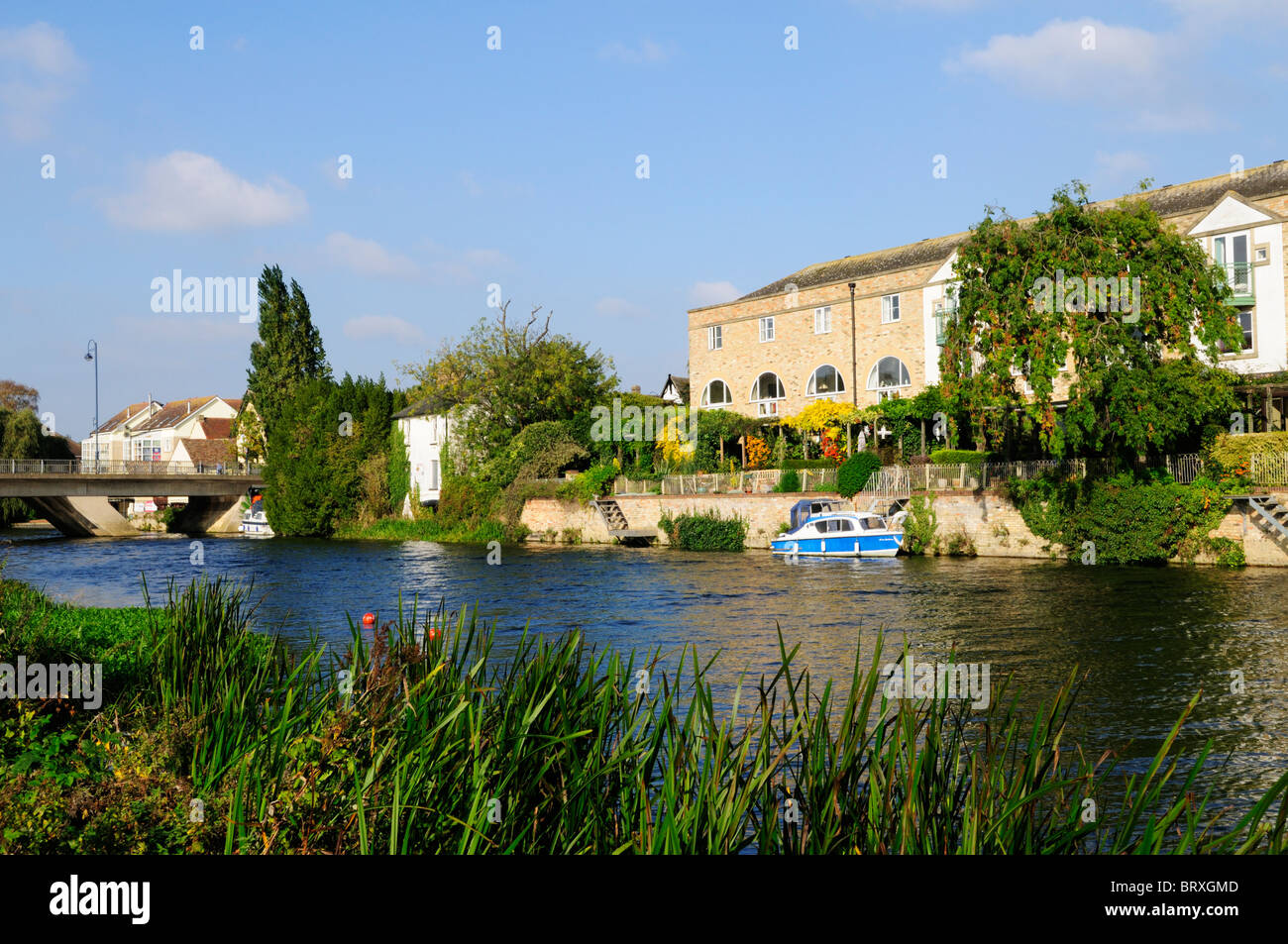 River Great Ouse at St Neots, Cambridgeshire, England, Uk Stock Photo
