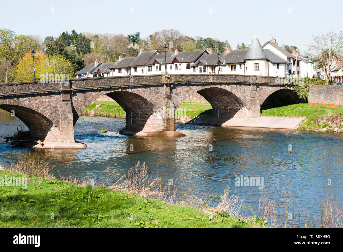 Bridge at Usk in Monmouthshire Stock Photo - Alamy