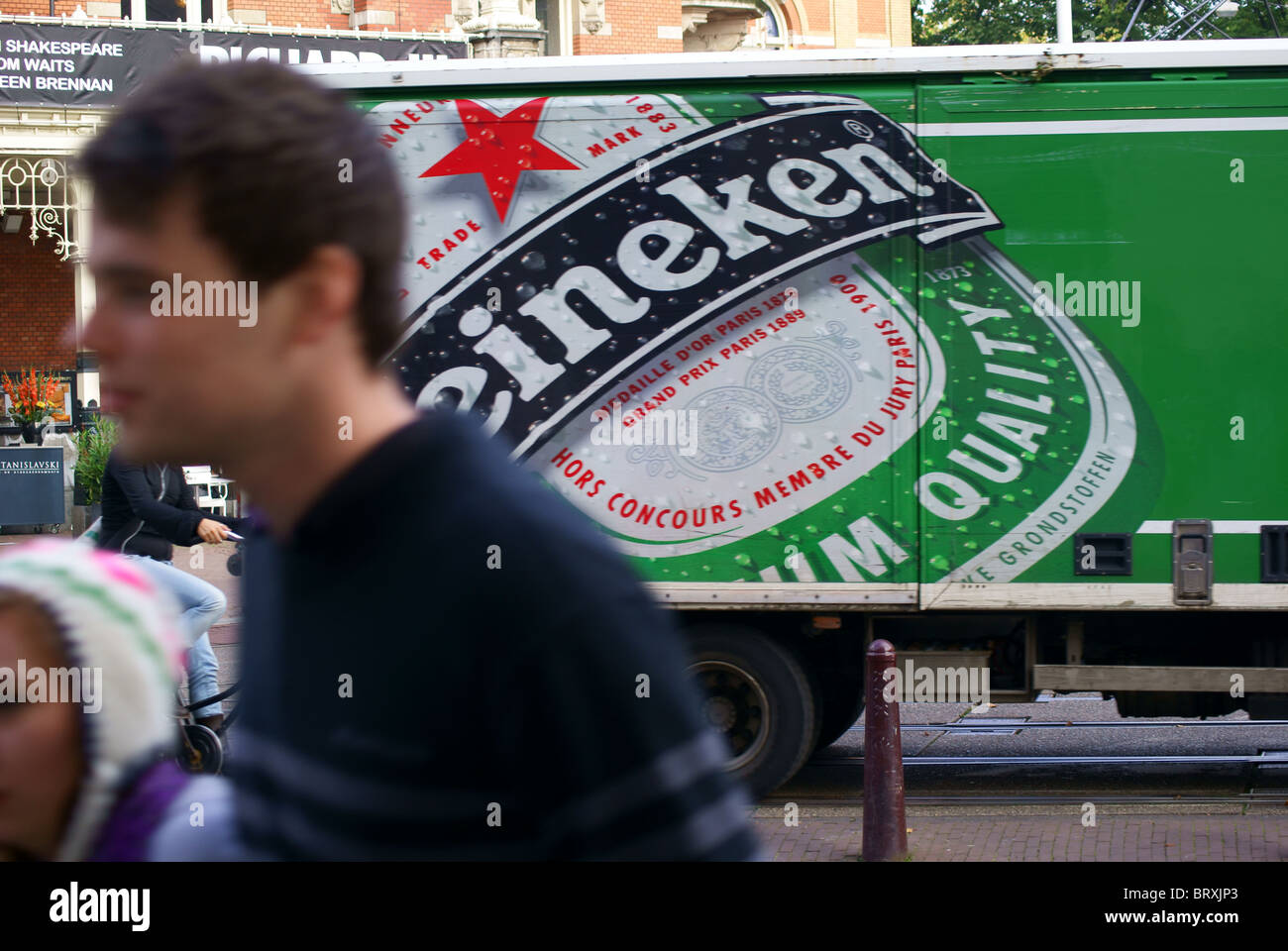 Heineken beer, transport, in Amsterdam, The Netherlands Stock Photo