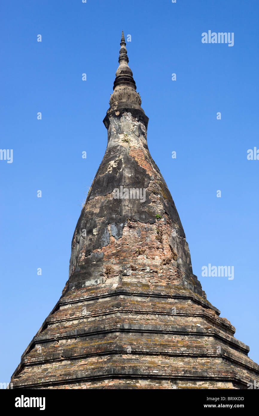 That Dam Or Black Stupa Vientiane Laos Stock Photo - Alamy