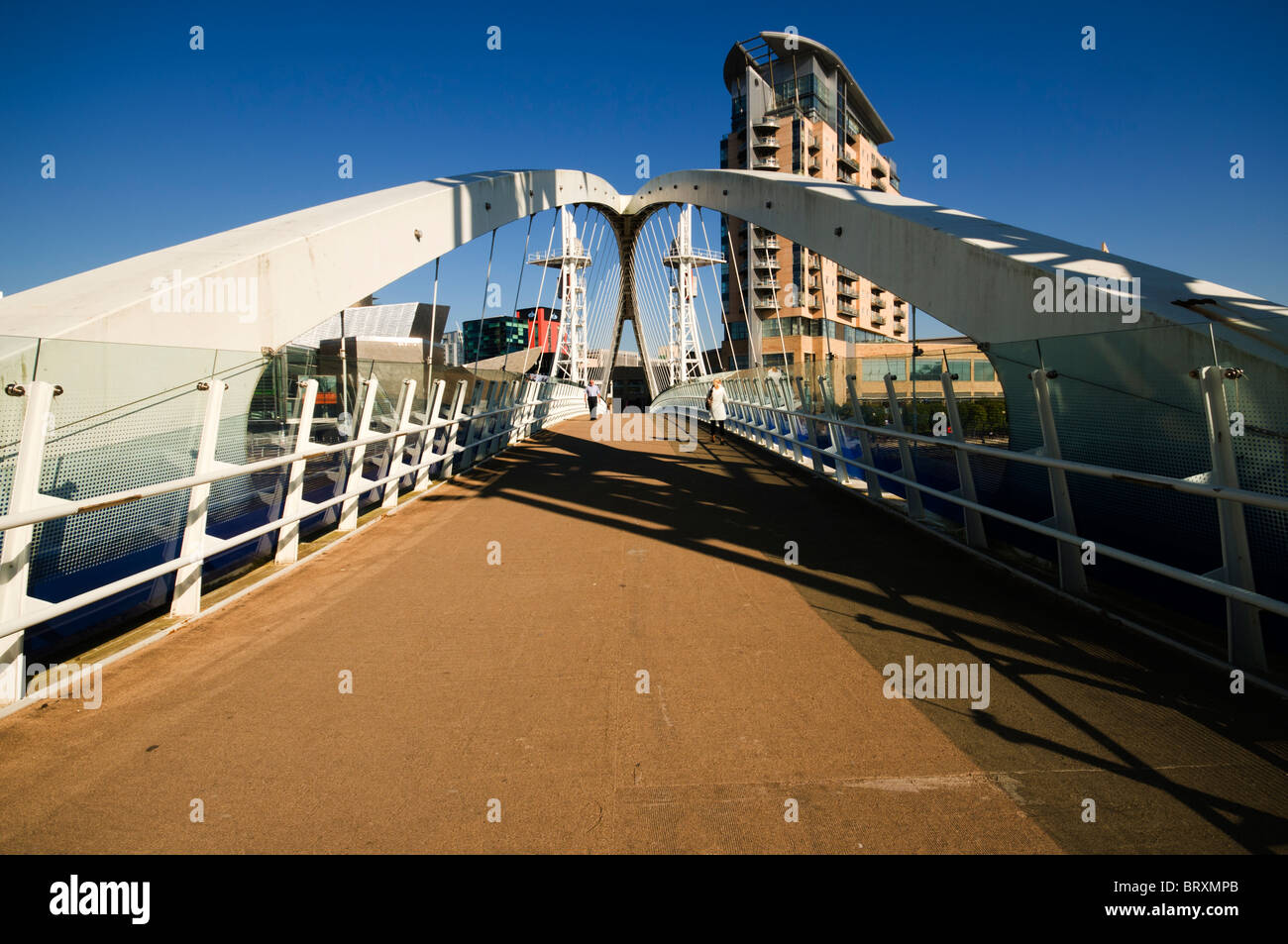 The Millennium (Lowry) footbridge and Imperial Point apartment block