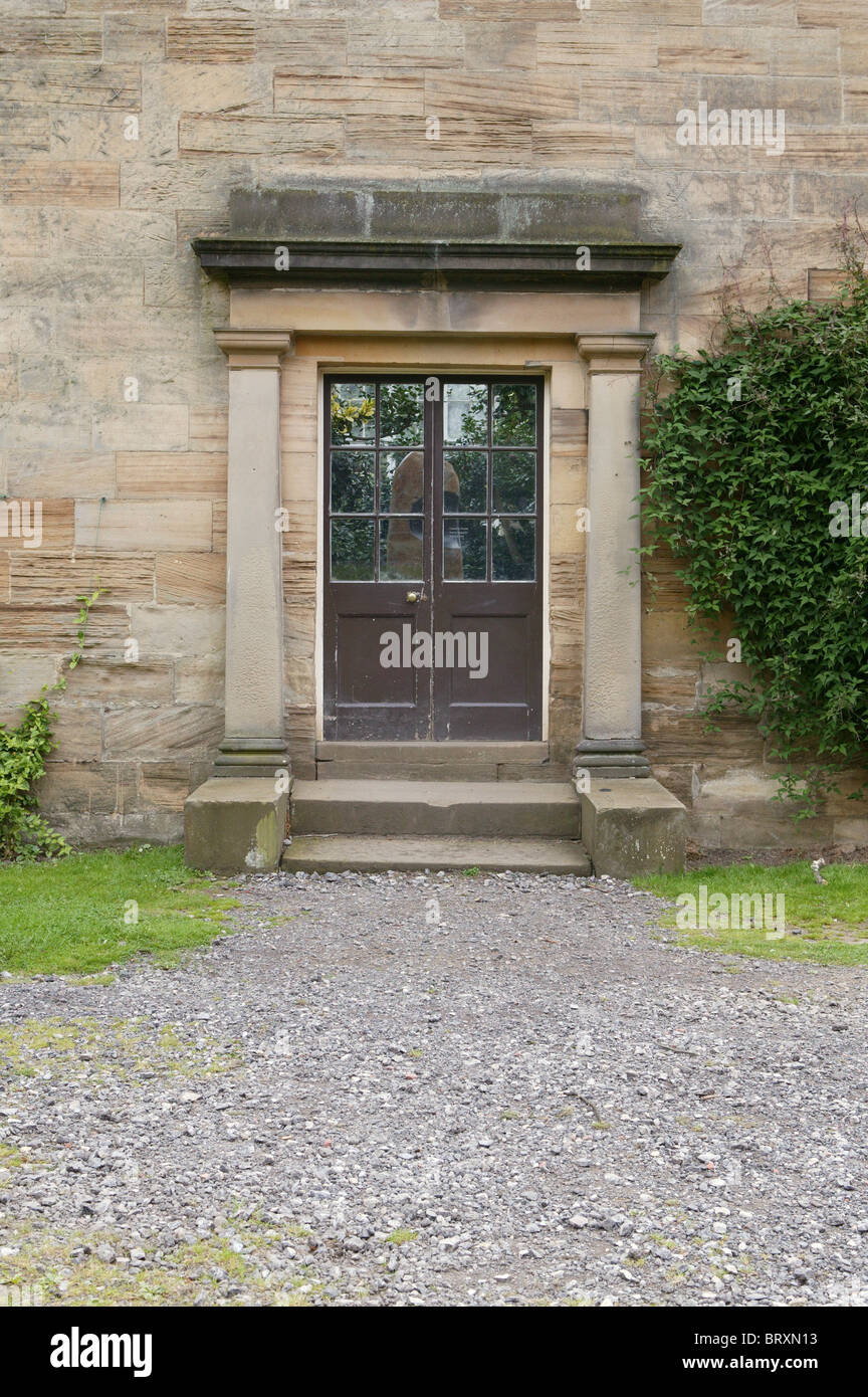 Door to the Camellia House at Yorkshire Sculpture Park, West Bretton, West Yorkshire, England Stock Photo