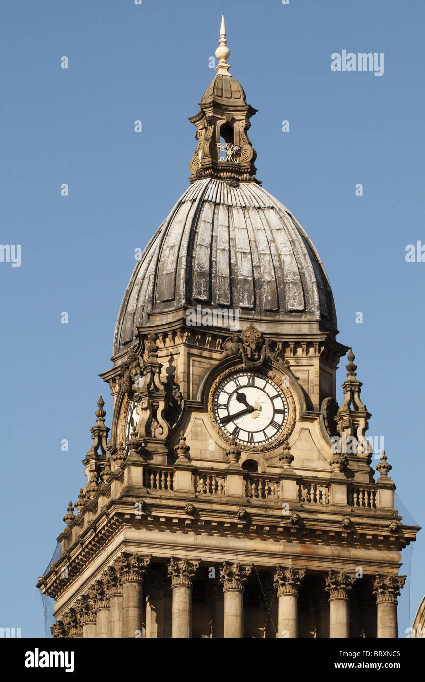Leeds Town Hall Yorkshire united Kingdom UK Ornate clock Tower designed