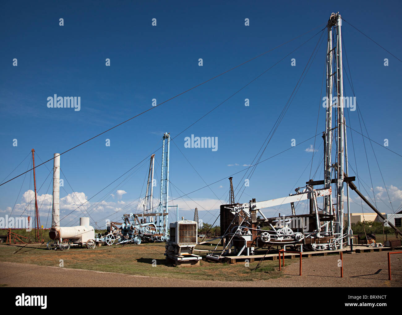 Oil drilling machinery Petroleum Museum Midland Texas USA Stock Photo