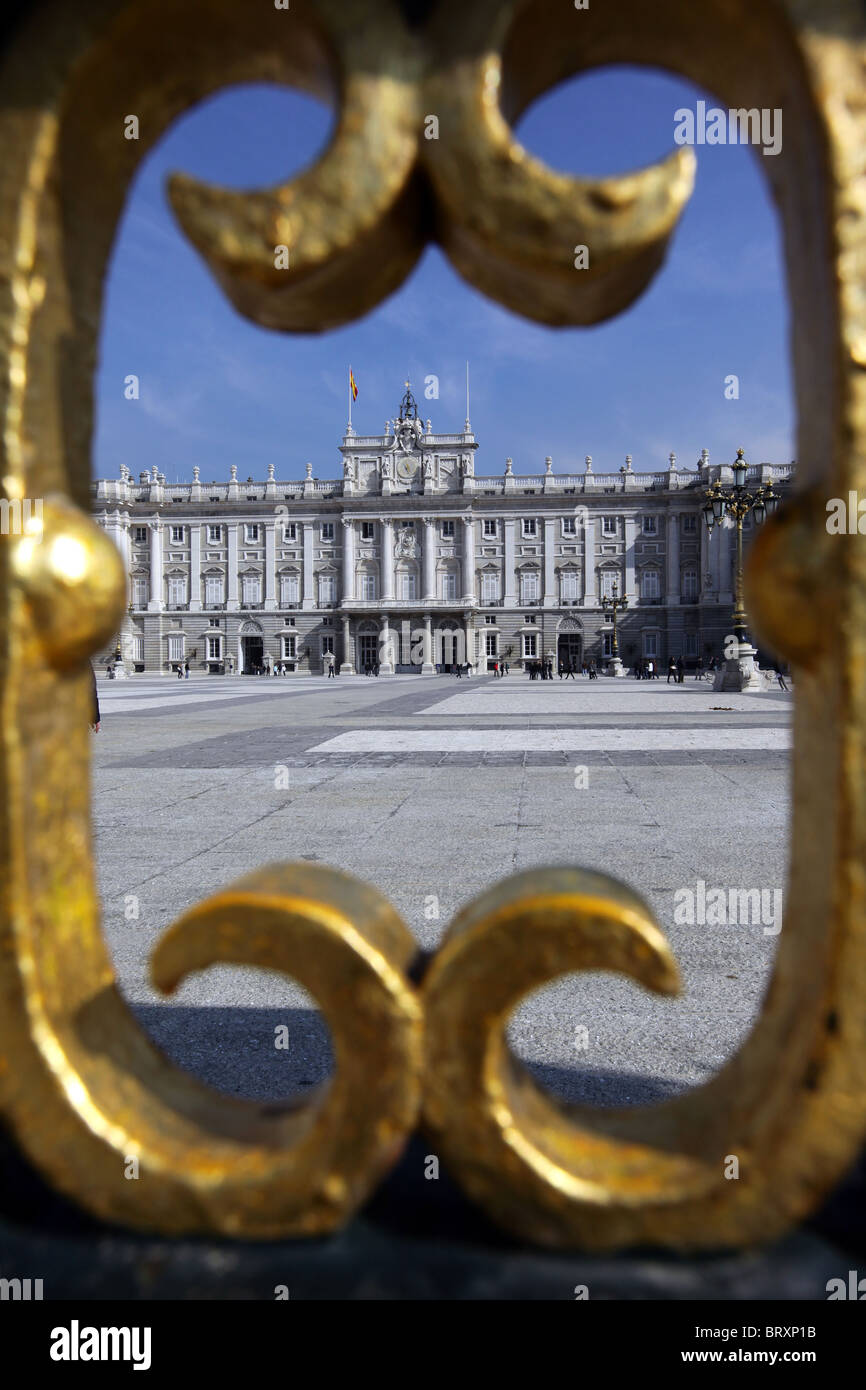 WROUGHT IRON SCULPTED GATE IN THE COURTYARD OF THE ROYAL PALACE ...