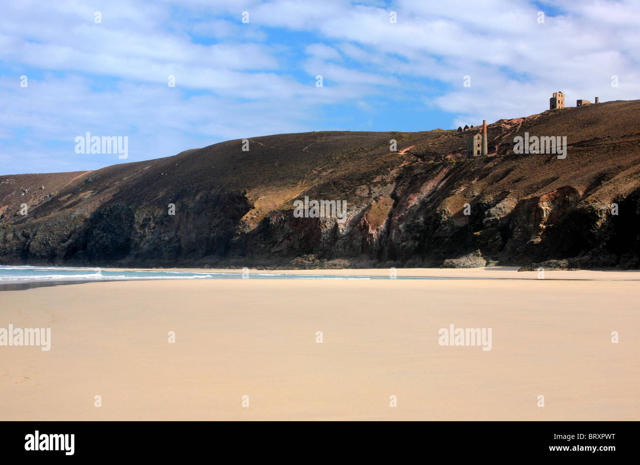 Chapel Porth beach near St Agnes, North Cornwall coast, England, UK. Stock Photo