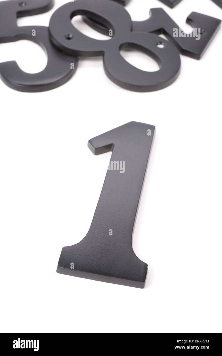 number 1 with white background Stock Photo - Alamy