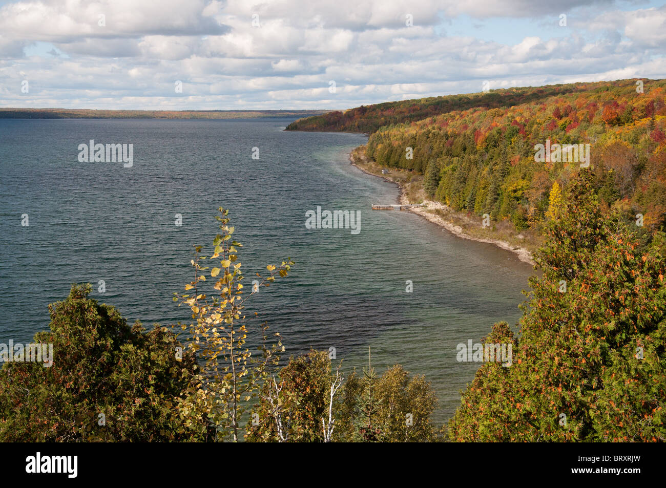 Overlooking Manitowaning Bay Stock Photo Alamy