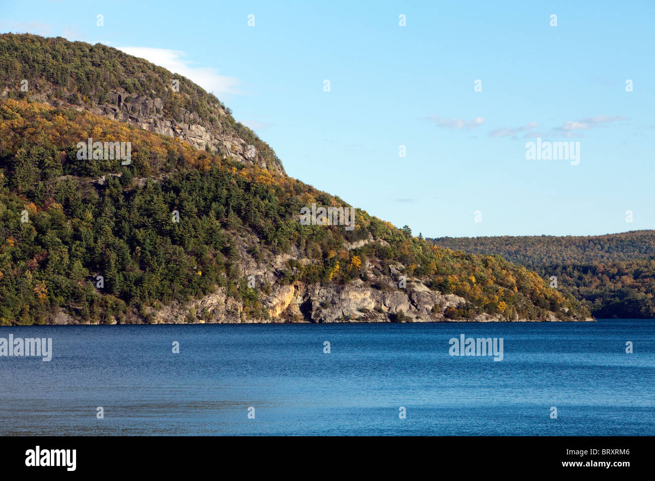 Views from Hague New York overlooking Lake Blue sky hilly