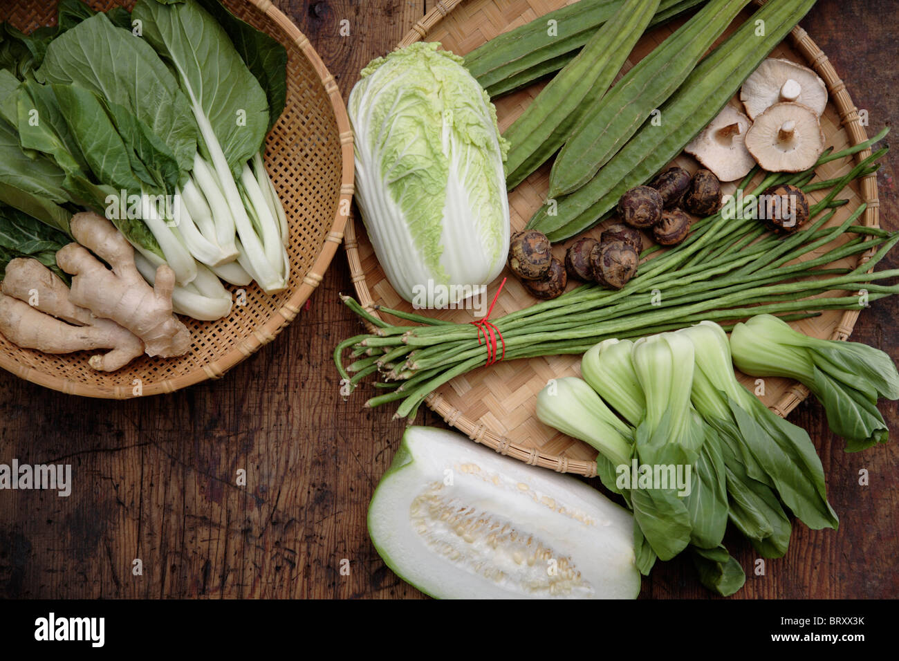 Variety of Asian vegetables Stock Photo