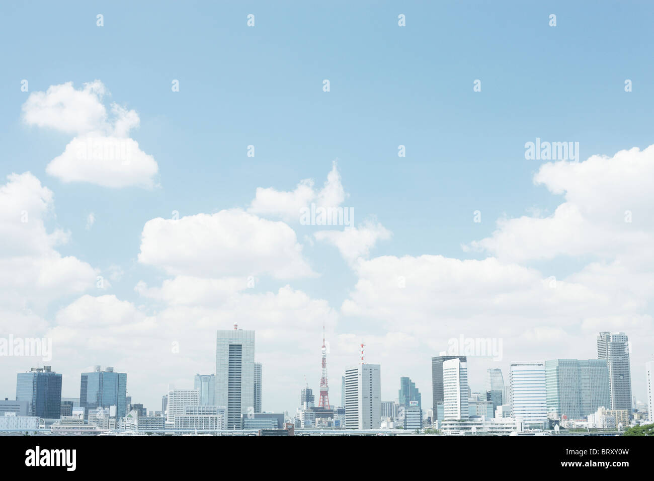 Tokyo skyline, Tokyo Prefecture, Honshu, Japan Stock Photo