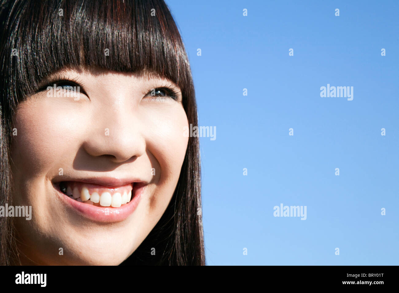 Close up smile young hi-res stock photography and images - Alamy