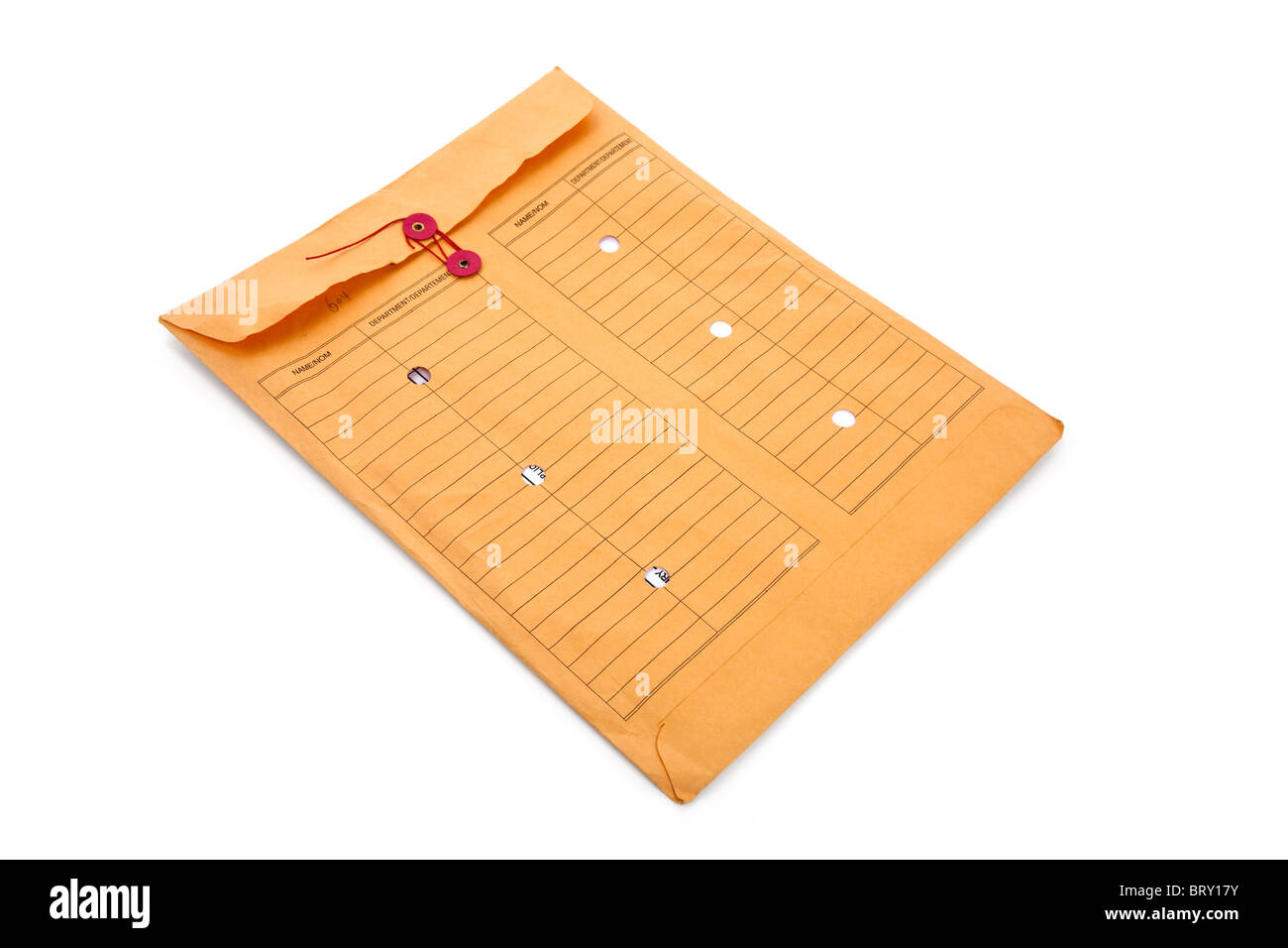 Brown envelope with string Cut Out Stock Images & Pictures - Alamy