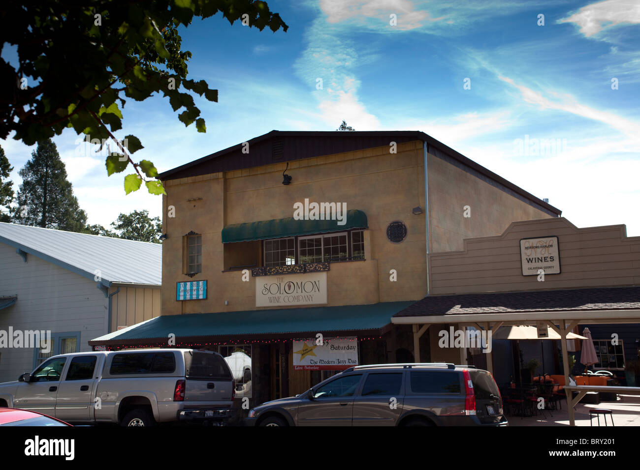 A scene from Murphys California old time downtown shopping area with