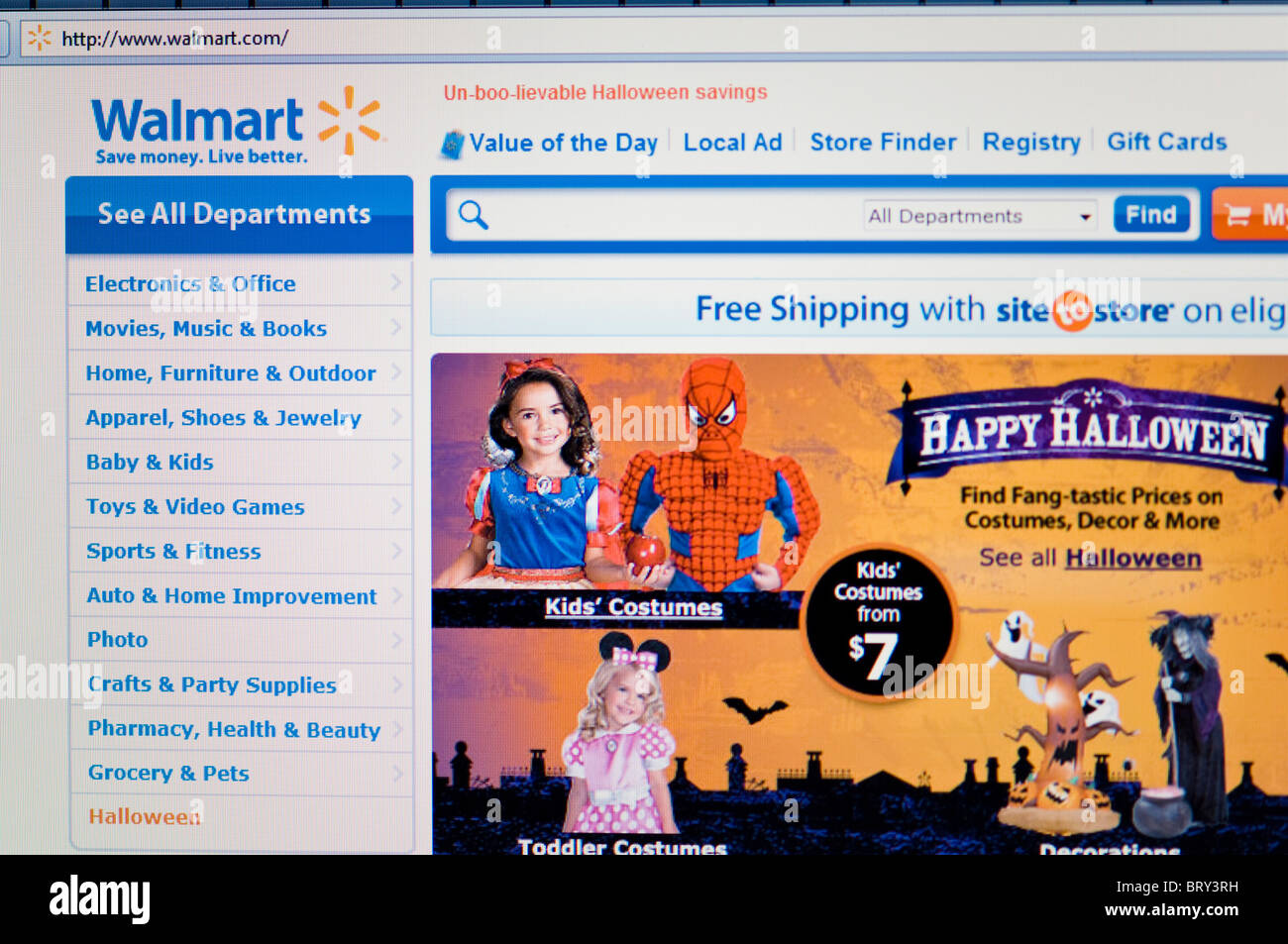 Halloween costume store website online Stock Photo Alamy