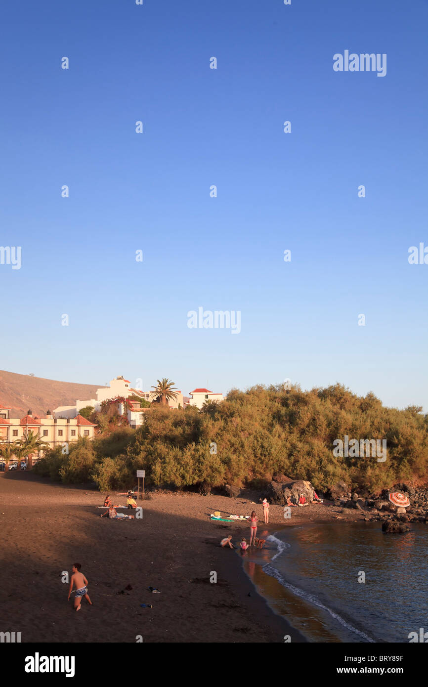 Canary Islands, La Gomera, Valle Gran Rey, Charco del Conde Beach Stock Photo