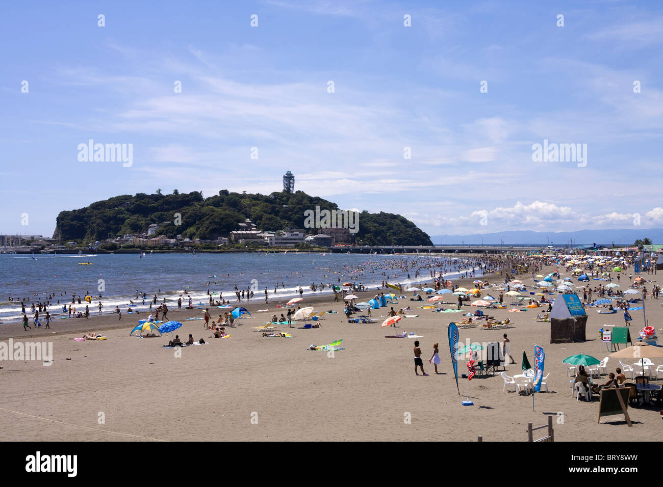 Enoshima beach Kanagawa Prefecture Honshu Japan Stock Photo - Alamy